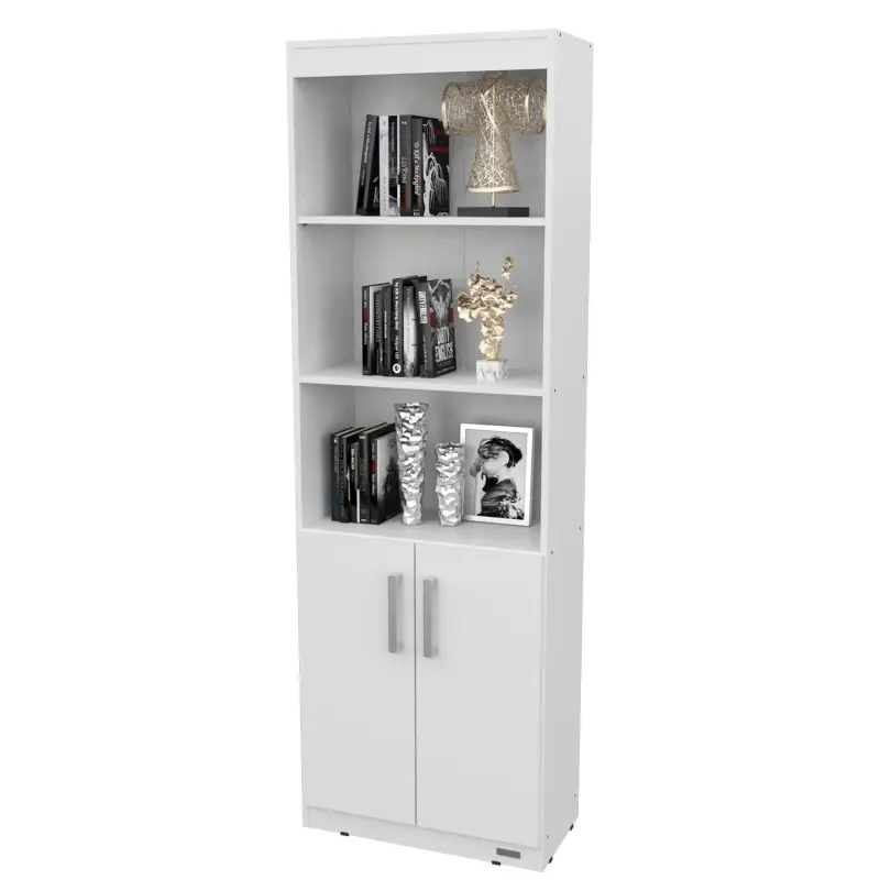 Biblioteca 60cm media puerta blanca